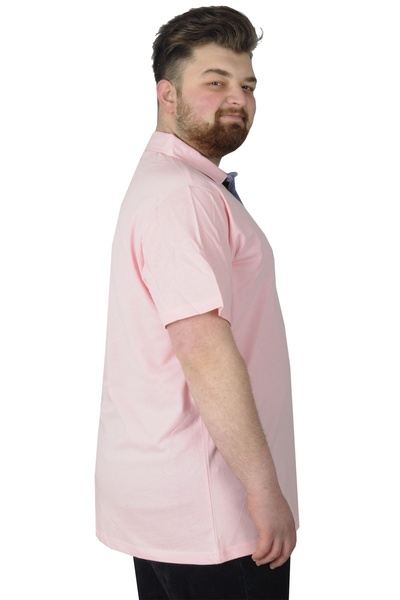ModeXL Mode Xl Large Size T-shirt Polo Mode Club 22330 Salmon