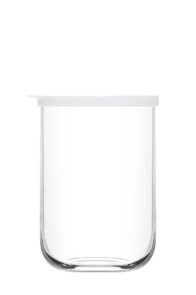 LAV Duo Cam Saklama Kabı 2'li Büyük Boy 1000 ml Beyaz Plastik Kapaklı