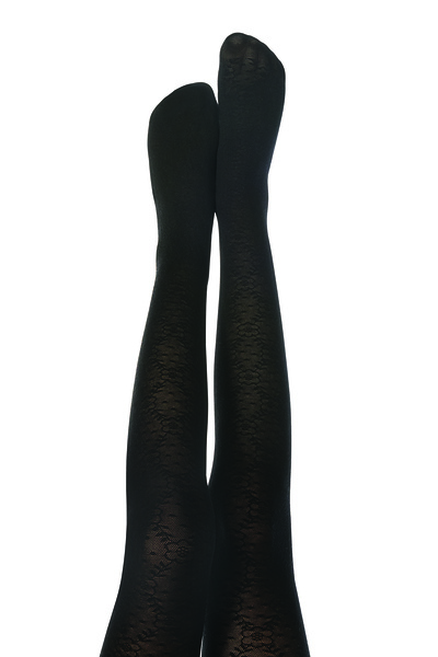 Penti Черни чорапогащи с красиви цветя