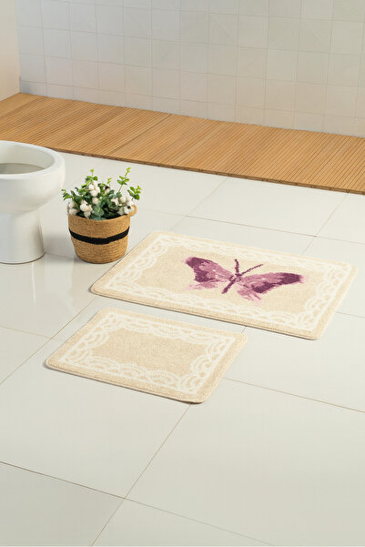 VONALDI HOME Bonita Pembe Tuft 2'li Klozet Takımı