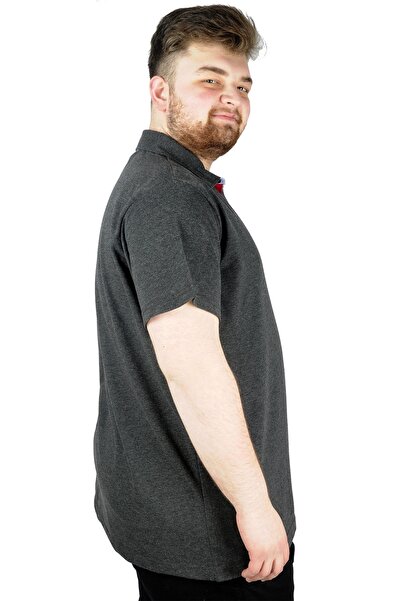 ModeXL Mode Xl Men's T Shirt Polo Legendary Team 22314 Anthramelange