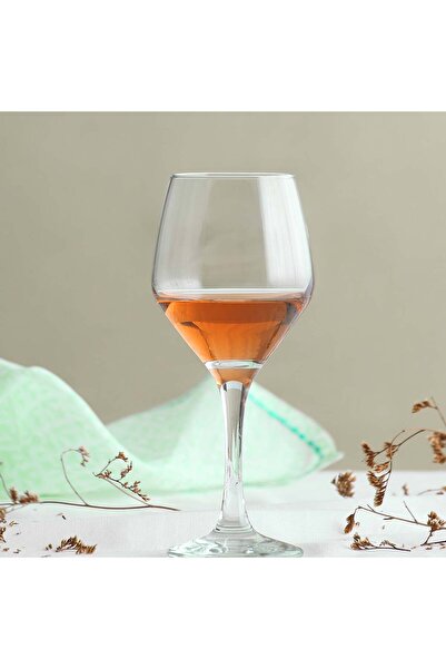 LAV Ella Cam Beyaz Şarap Kadehi 6'lı 260 ml Ayaklı (Meşrubat/Su Bardağı)