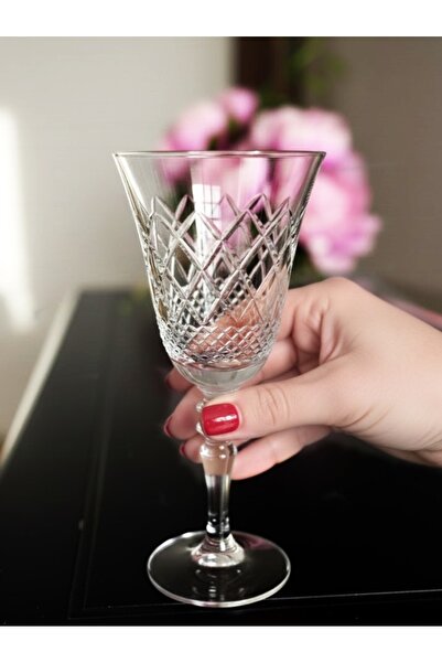 DECOSTYLE Paşabahçe Efor Dekorlu 6'lı Ayaklı Kadeh Seti - Şık Su ve Meşrubat Sunumu