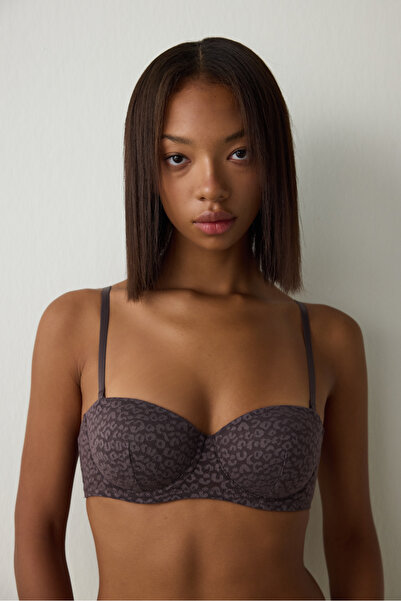 Penti Brown Bloom Lace Underwire Bra