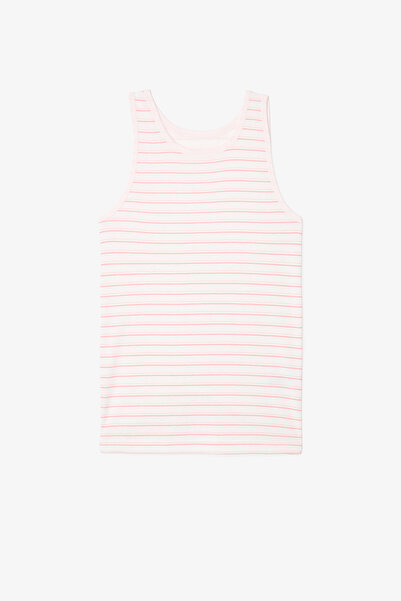 Penti Off-White Girl's Ballerina Patterned Thick Strap 2-Piece Tank Top