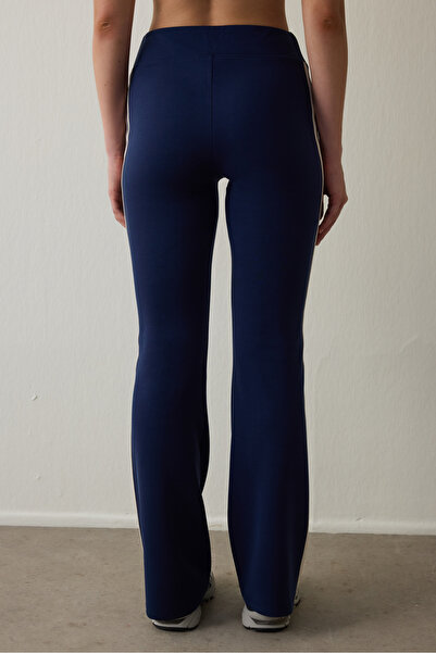 Penti Navy Blue Modal Flare (Spanish Leg) High Waist Trousers