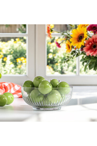 LAV Tokyo Cam Salata Kasesi Tekli Orta Boy 600 ml Yuvarlak (Çorba Kasesi , Su...