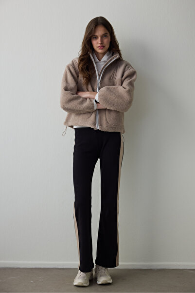 Penti Black Thermal Effect Panel Detailed Flare (Flared Pants