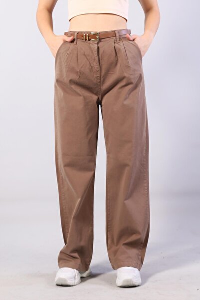 Mckanzie 5429 belt detailed wide leg pants