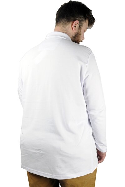 ModeXL Mode Xl Large Size T-shirt Polo with U.arm Pocket 22446 White