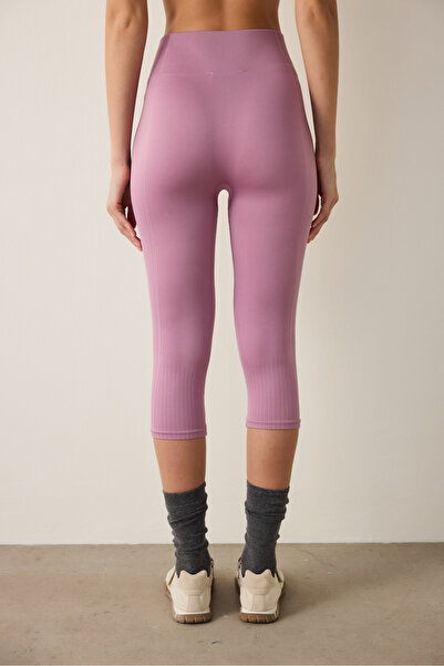 Penti Lilac Seamless High Waist Capri Leggings