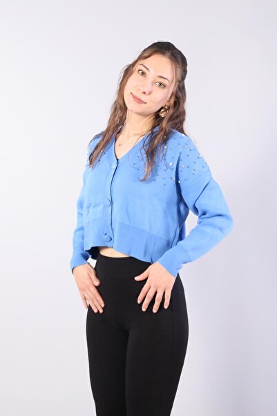 Mckanzie 1455 Buttoned Stone Mini Cardigan