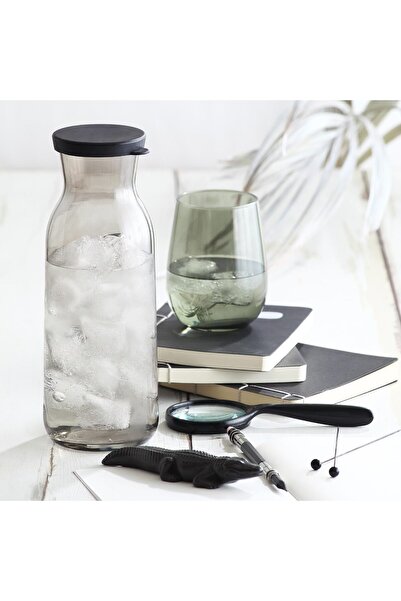 LAV Fonte Cam Karaf Tekli 1,2 L Gri Silikon Kapaklı (Sürahi )