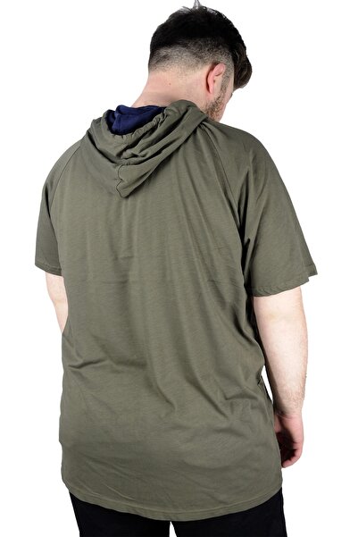 ModeXL Mode Xl Large Size T-shirt Reglan Hooded 22117 Khaki