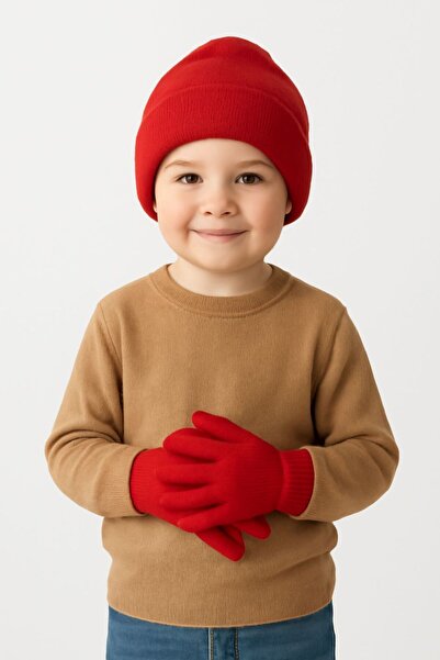 REBBEX Children's Beanie Hat and Gloves Set
