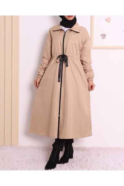 Modamorfo High Collar Tunnel Lace-Up Trench