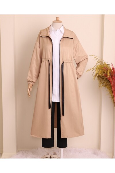 Modamorfo High Collar Tunnel Lace-Up Trench