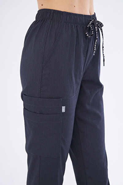 Class Üniforma Nova - Powder Smoked Flexible Lycra Scrubs για γυναίκες, γιακάς και μισή πατιλέτα