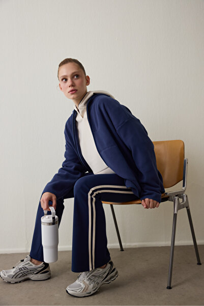 Penti Navy Blue Modal Flare (Spanish Leg) High Waist Trousers