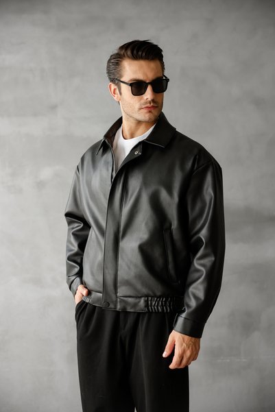 Mach Oversize Unisex Vintage Fur Lined Leather Jacket