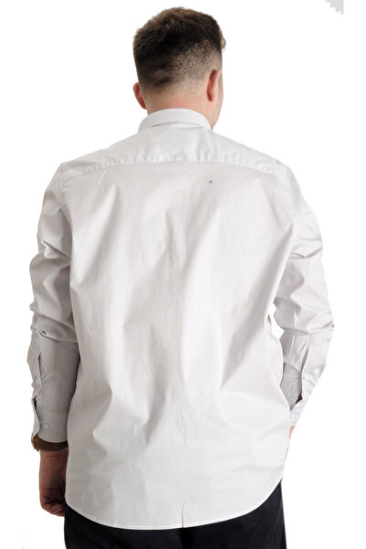 ModeXL Mode XL Large Size Men's Classic Shirt Lycra 20351 Gray