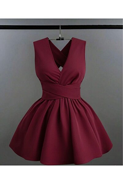 EUROPA Sırt dekolteli fiyonklu elbise