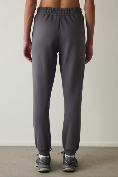 Penti Gray High Waist Pocket Lace-Up Sweatpants