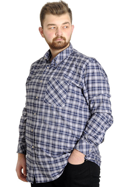 ModeXL Men's Plus Size Mode XL Shirt - Plaid, Long Sleeve, Grimelange 23300