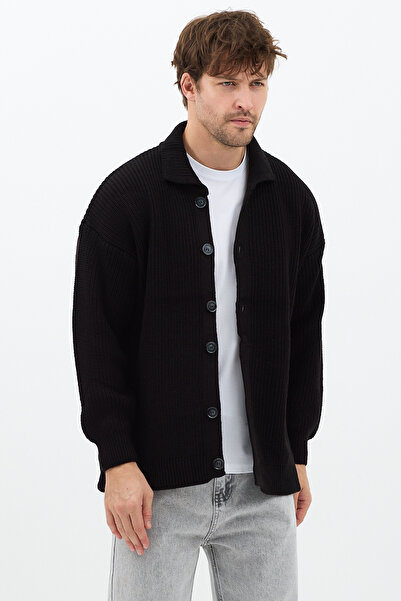 Tarz Cool Button Detailed Regular Fit Cardigan