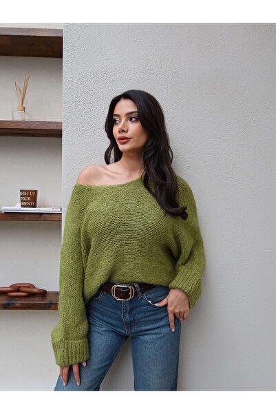 ESRAHELVACI Cuffed Sleeves Crew Neck Knit Sweater