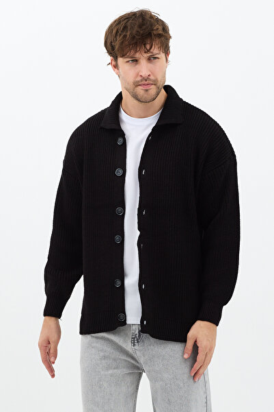 Tarz Cool Button Detailed Regular Fit Cardigan