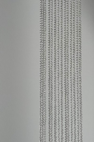 ARIKAN HOME Beyaz-gümüş Renk Simli Bukle Ip Serisi Yüksek Kalite Dokuma Özel Ölçü Ip Perde