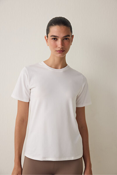 Penti Off-White Basic Crew Neck T-Shirt