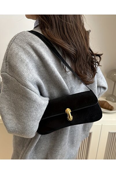 Rivina Liva Women's Vintage Gold Buckle Retro Model Hand and Shoulder Bag