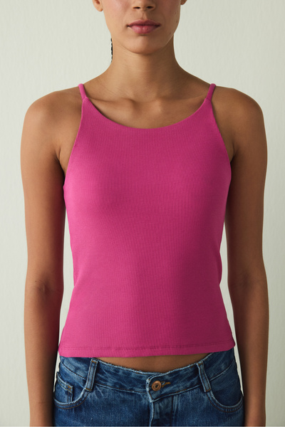 Penti Cupsecret Self-Padded Fuchsia Halter Neck Crop Bustier