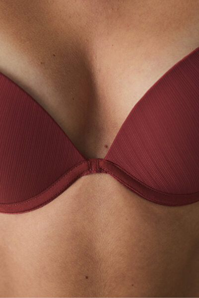 Penti Burgundy Underwire Adjustable Strap Push up Bra