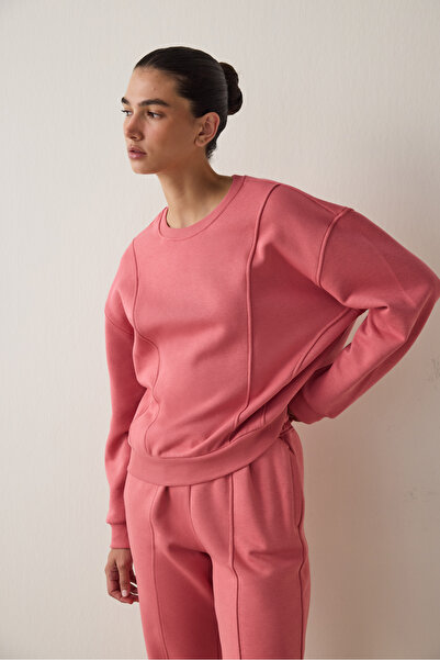 Penti Desert Rose Oversize Crew Neck Crop pulóver
