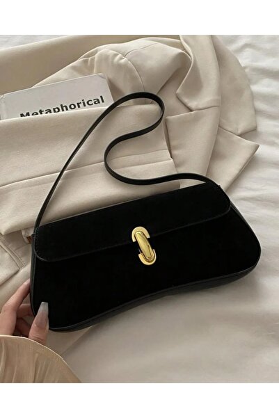 Rivina Liva Women's Vintage Gold Buckle Retro Model Hand and Shoulder Bag