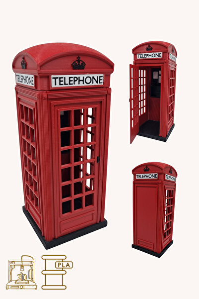 HayalEtGelsin3D Telefon Kulübesi Dekoratif Maket - 3D Baskı