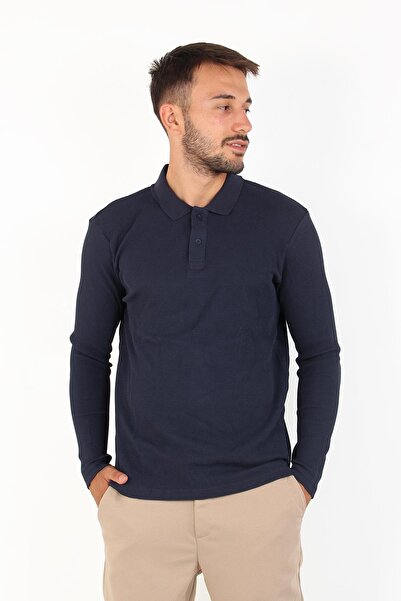 Mckanzie Φούτερ 5708 Model Polo Collar Waffle με υφή - Δύο κουμπιά