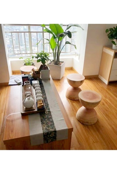 Raffine Vintage Stump Side Table Solid Wood 32x45 cm