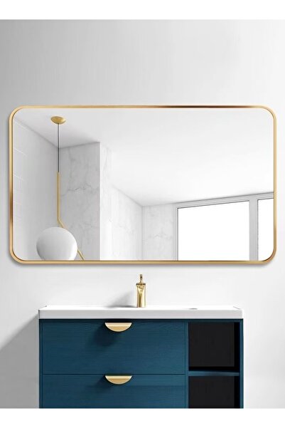 Raffine Wall Mounted Bathroom Vanity Makeup Mirror Aluminum Frame 80x60 cm