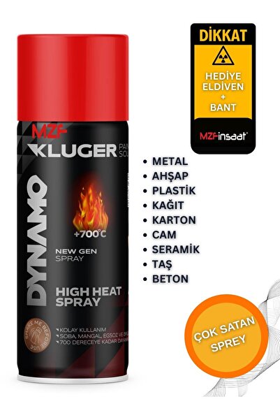 MZF 700°C Isıya Dayanıklı Sprey Boya 400 Ml Kırmızı