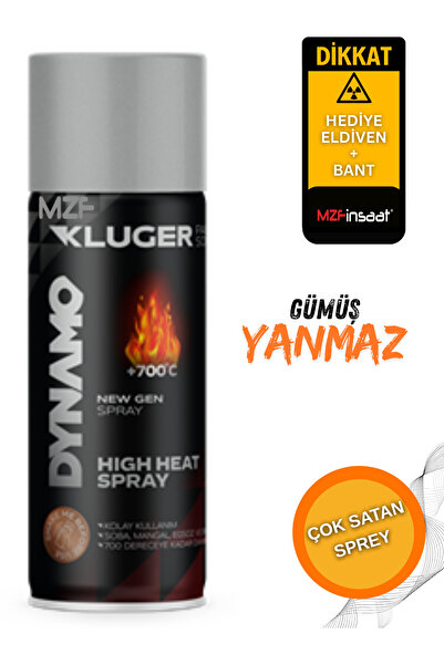 MZF 700°C Isıya Dayanıklı Sprey Boya 400 Ml Gümüş