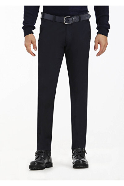 Ramsey ίσιο παντελόνι Navy Blue Slim Fit Casual Cotton Blend
