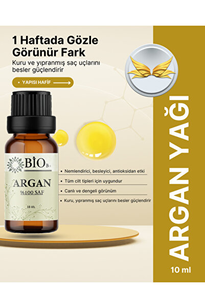 BioB+ %100 SAF Argan Yağı - Yoğun Nemlendirici ve Besleyici Etki 10ML