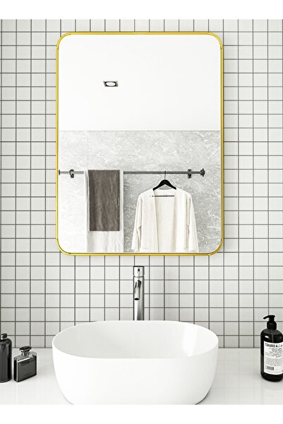 Raffine Wall Mounted Bathroom Vanity Makeup Mirror Aluminum Frame 80x60 cm