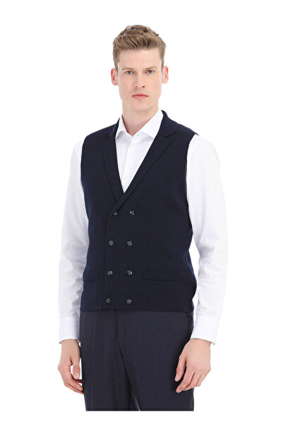 Ramsey Синій трикотажний жилет