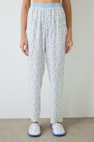 Penti Optisch weißer Lilah-Pyjamahose mit Blumenmuster