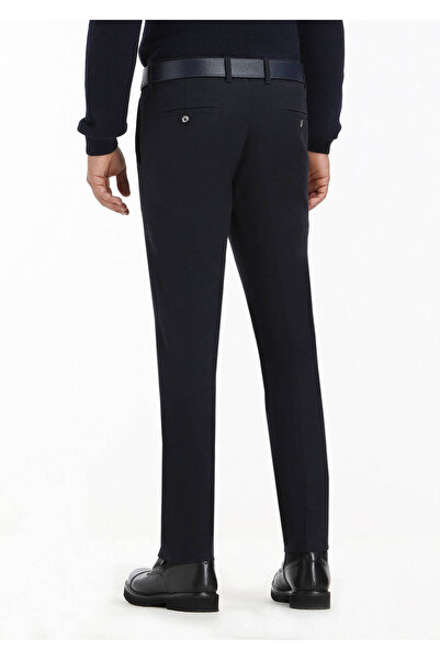 Ramsey ίσιο παντελόνι Navy Blue Slim Fit Casual Cotton Blend